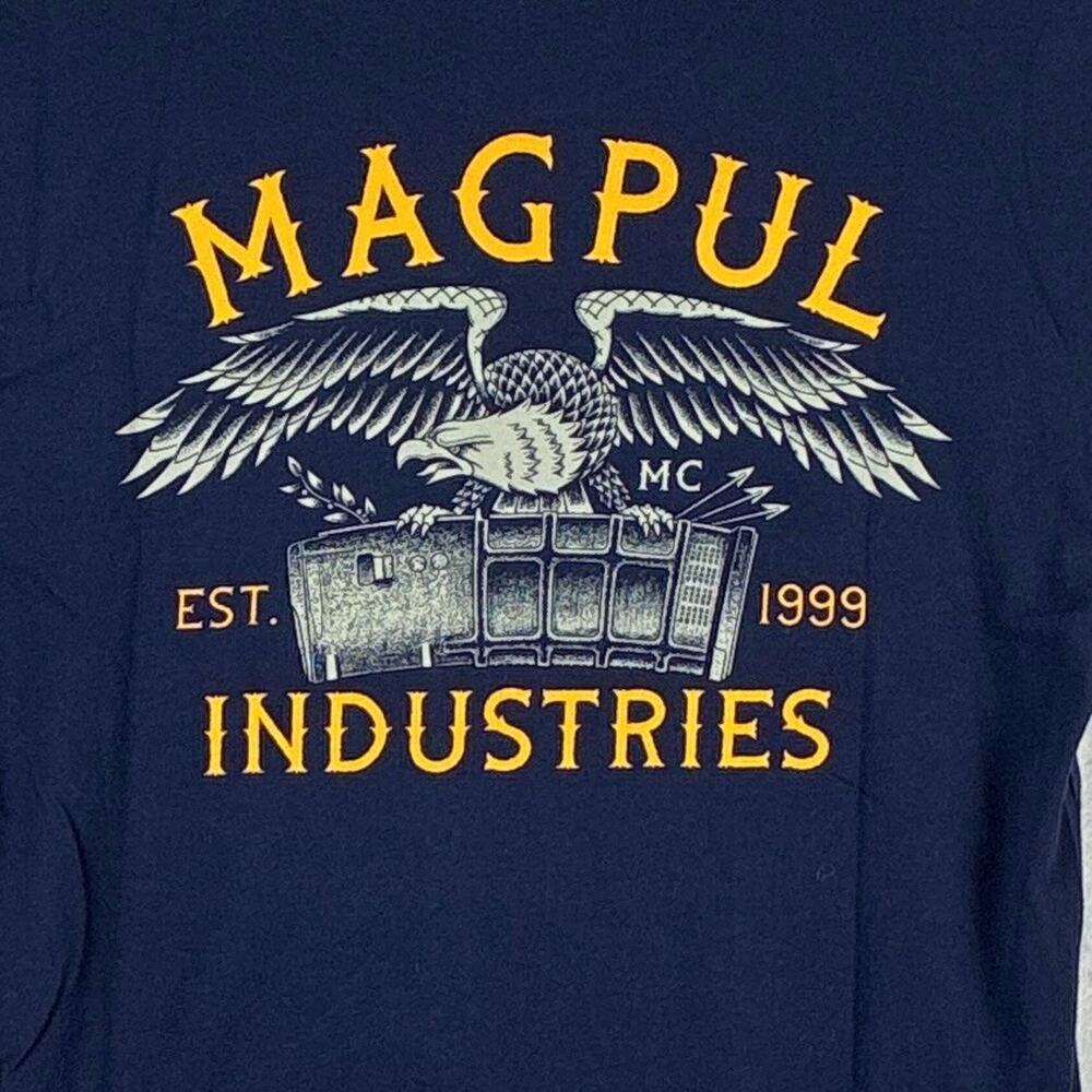 Magpul Industries Eagle Logo Tshirt Mens M Navy Blue Tactical Operator Patriotic